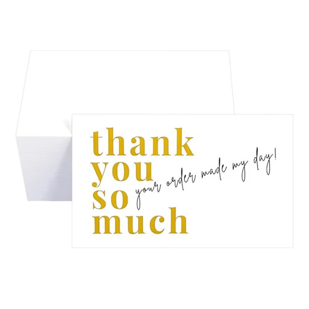25 Count Thank You So Much 2” x 3.5” Business Card Sized Thank You Cards